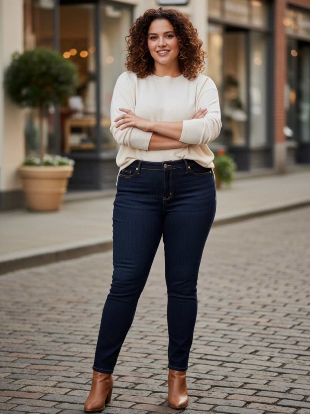 NWT INC dark blue, classy jeans. 18